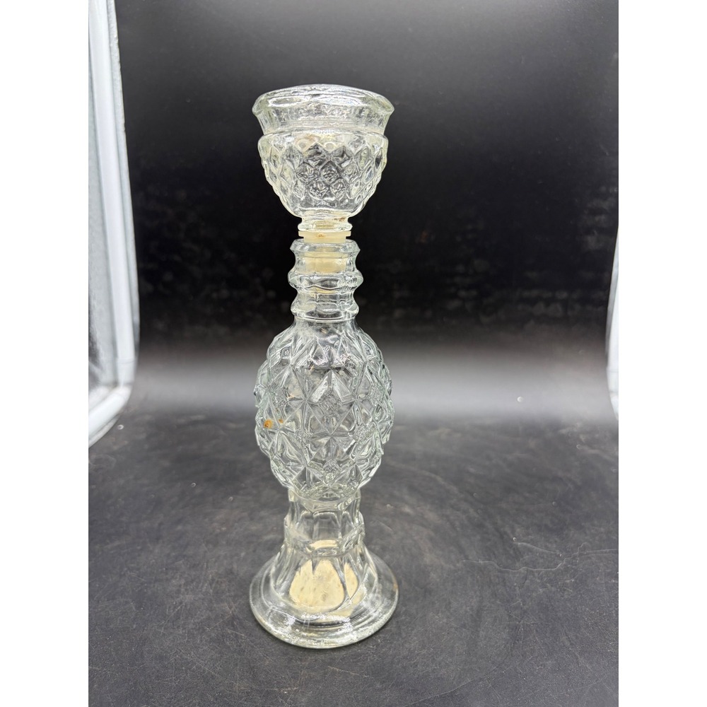 Vintage Avon Bird of Paradise Cologne Bottle Clear Pressed Glass Decanter 4oz